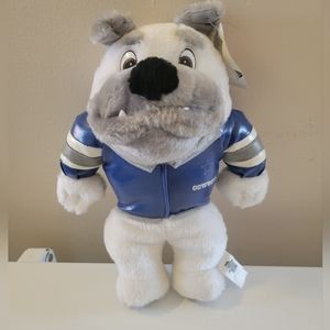 Vintage Dallas Cowboys Plush 1998 NFL Bulldog Plush Toy  NWT
